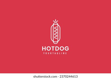 hot dog logo vector icon illustration
