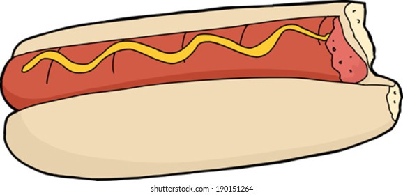 Vector Image Hotdog White Background Suitable Stock Vector (Royalty ...