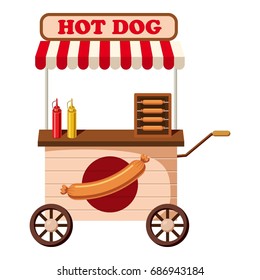 Hot dog mobile snack icon. cartoon illustration of hot dog mobile snack vector icon for web