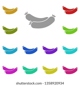 hot dog multi color icon. Simple glyph, flat vector of Food icons for UI and UX, website or mobile application