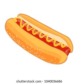 Hot dog with mustard