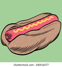 Hot Dog with Mustard