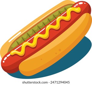 hot dog with the mustard