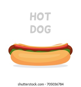 Hot Dog Mustard Ketchup Vector Illustration Stock Vector (Royalty Free ...