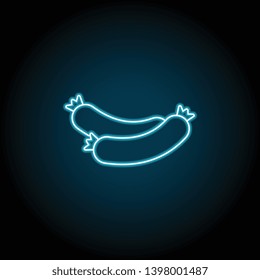 hot dog neon icon. Simple thin line, outline vector of Food icons for UI and UX, website or mobile application on dark blue gradient background