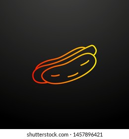 Hot dog nolan icon. Elements of fast food set. Simple icon for websites, web design, mobile app, info graphics