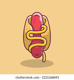 Icono de objeto hot dog 
