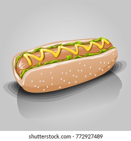 hot dog on gray