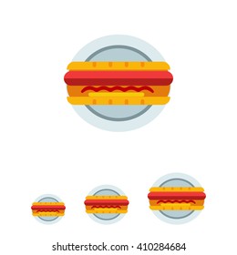 Hot dog on plate