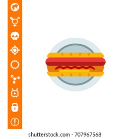 Hot dog on plate
