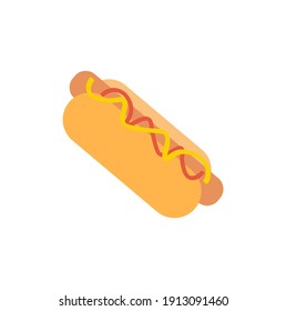 hot dog on white background