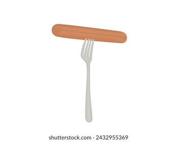 Hot dog on a white background.