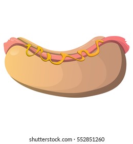 Hot Dog on white background