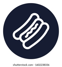 
Hot Dog Outline bold Vector Icon which can be easily modified or Edited
