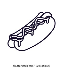 hot dog outline food icon