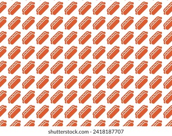 hot dog pattern illustration for backgrounds and textures