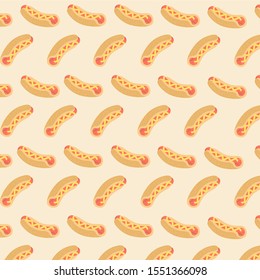 Hot Dog Pattern For National Day
