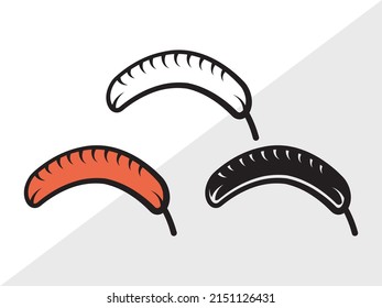 Hot Dog Printable Vector Illustration