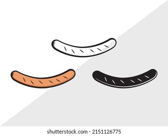Hot Dog Printable Vector Illustration