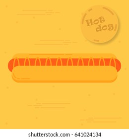 Hot dog, retro background