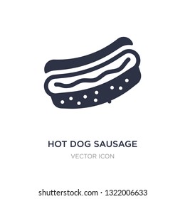 hot dog sausage in bread icon on white background. Simple element illustration from American football concept. hot dog sausage in bread sign icon symbol design.