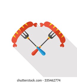 hot dog sausage flat icon