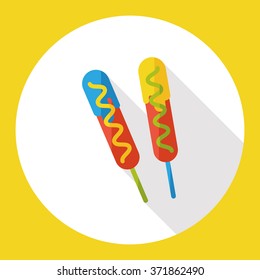 hot dog sausage flat icon