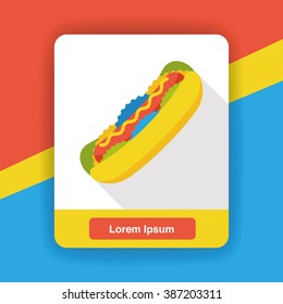 hot dog sausage flat icon