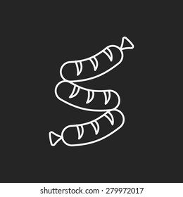 hot dog sausage line icon