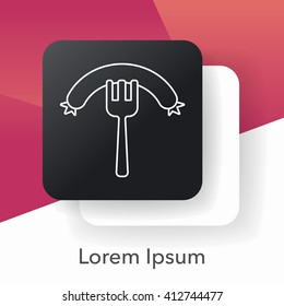 hot dog sausage line icon