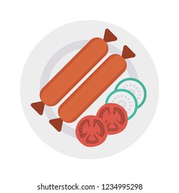 hot dog   sausage   plate  