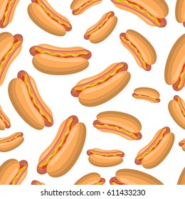 Hot Dog seamless pattern
