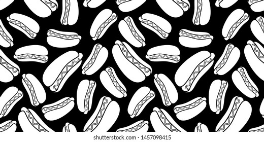 hot dog Seamless pattern, pattern design, vector eps10.