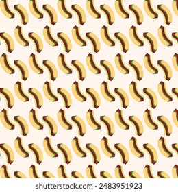Hot dog seamless pattern, Repeated texture, Food background