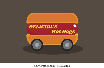 A Hot Dog Shaped Car