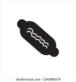 hot dog shaped simple icon vector