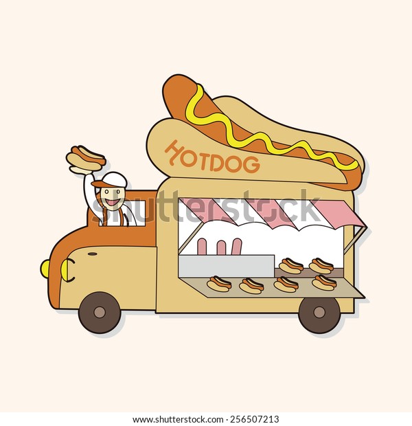 hot dog shop car theme
elements