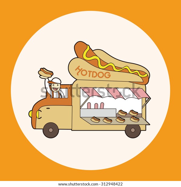 hot dog shop car theme\
elements