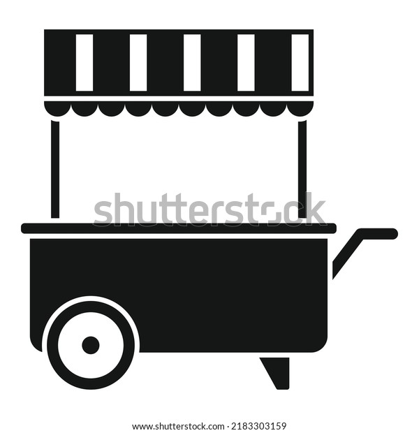 Hot\
dog shop icon simple vector. Food cart. Eat\
seller