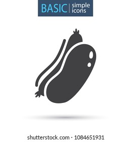 Hot dog simple icon