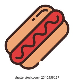 Symbol-Logo des einfachen Hot Dog-Symbols