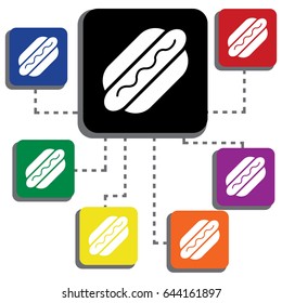 Hot Dog Single Icon