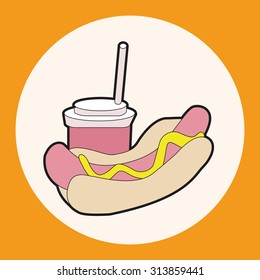 hot dog and soda theme elements vector,eps