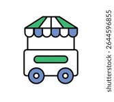 Hot Dog Stand Icon vector stock illustration
