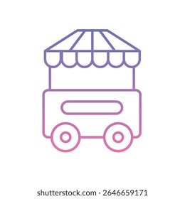 Hot Dog Stand Icon vector stock illustration