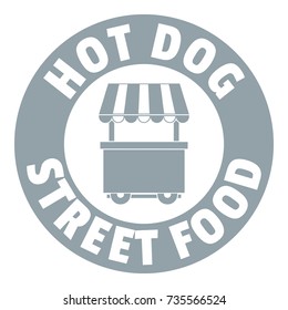 Hot dog stand logo. Simple illustration of hot dog stand vector logo for web