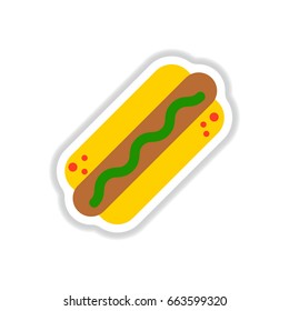 Hot dog sticker