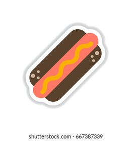 Hot dog sticker