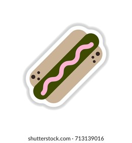 Hot dog sticker