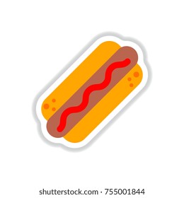 Hot dog sticker